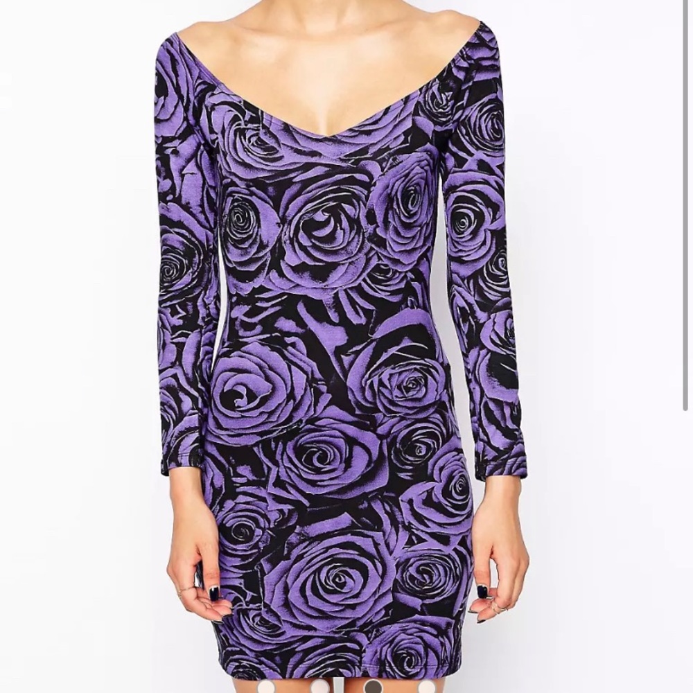 ISO motel rocks purple rose dress